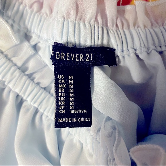 Sky blue crop top blouse forever 21 - Picture 2 of 2